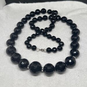 Black Beaded Necklace
